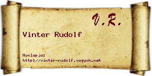 Vinter Rudolf névjegykártya