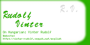 rudolf vinter business card